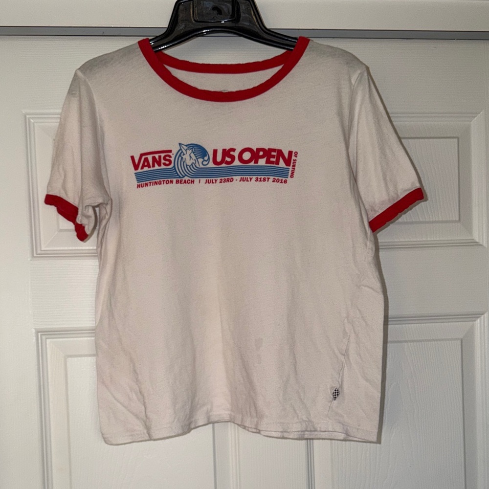 Vans White and Red US Open Graphic Tee
